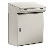 Control Desk ZBA, 600Wx1000Hx400D, front door, upper panel, TS35, gas springs, mounting plate, adj. cable entry, doors w. ø3mm double bar closing system, CE/UL, IP55 IK10, NEMA12, grey