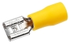 Disconnector Con vh 6.3 g, insulated, female, 4..6mm² 300V, tab 0.8x6.8mm, -25..75°C, PVC ^brass, 100pcs/pck, yellow