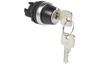 Selector Switch Osmoz, head| key (455) handle, 0·-1· (-45° - 45°), ø22.5mm, IP66/69K IK05, Legrand, black