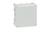 Plastic Box Plexo, 130Wx130Hx74D, 10glands ø4..25mm cable/tube, -25..40°C, PS, cover with 4x ¼ turn lock screw, IP55 IK07, Legrand, grey