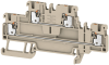 Feed-through Terminal A2T 1.5, 2-tier, 1.5mm² 16A 500V, push-in clamp, beige