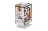 Relay 55.34, 4CO (4PDT) 7A 250VAC, cv 24VAC, lockable test button ^LED ^flag indicator, PCB mount/ TS35 (sockets 94.P4/04/54/74/84.2/94.3)