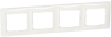 Frame Valena, 4gang, horiz. mount, white