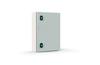 Mild Steel Wall-Mount Enclosure E COR, 400Wx600Hx250D, plain door, mounting plate, 1x gland plate 310x110, 2x lock w. ø3mm double bar key, C3M| epoxy resin layer, IP66 IK10, Nema4, grey