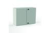 Enclosure E COR, 1000Wx800Hx300D, plain double door, mounting plate, 2x gland plate 310x110, 2x lock w. ø3mm double bar key, C3M| epoxy resin layer, IP55 IK10, Nema4, grey