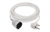 Extension Cord 5m with plug, socket 1x 2P+E Schuko 16A 250V, cable H05VV-F3G 1,5 mm2, white, Emos