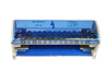 Terminal Block UK, Cu, 125A 500V, N 2x (25mm², 3x 16mm², 11x 6mm²), TS35, mounting plate